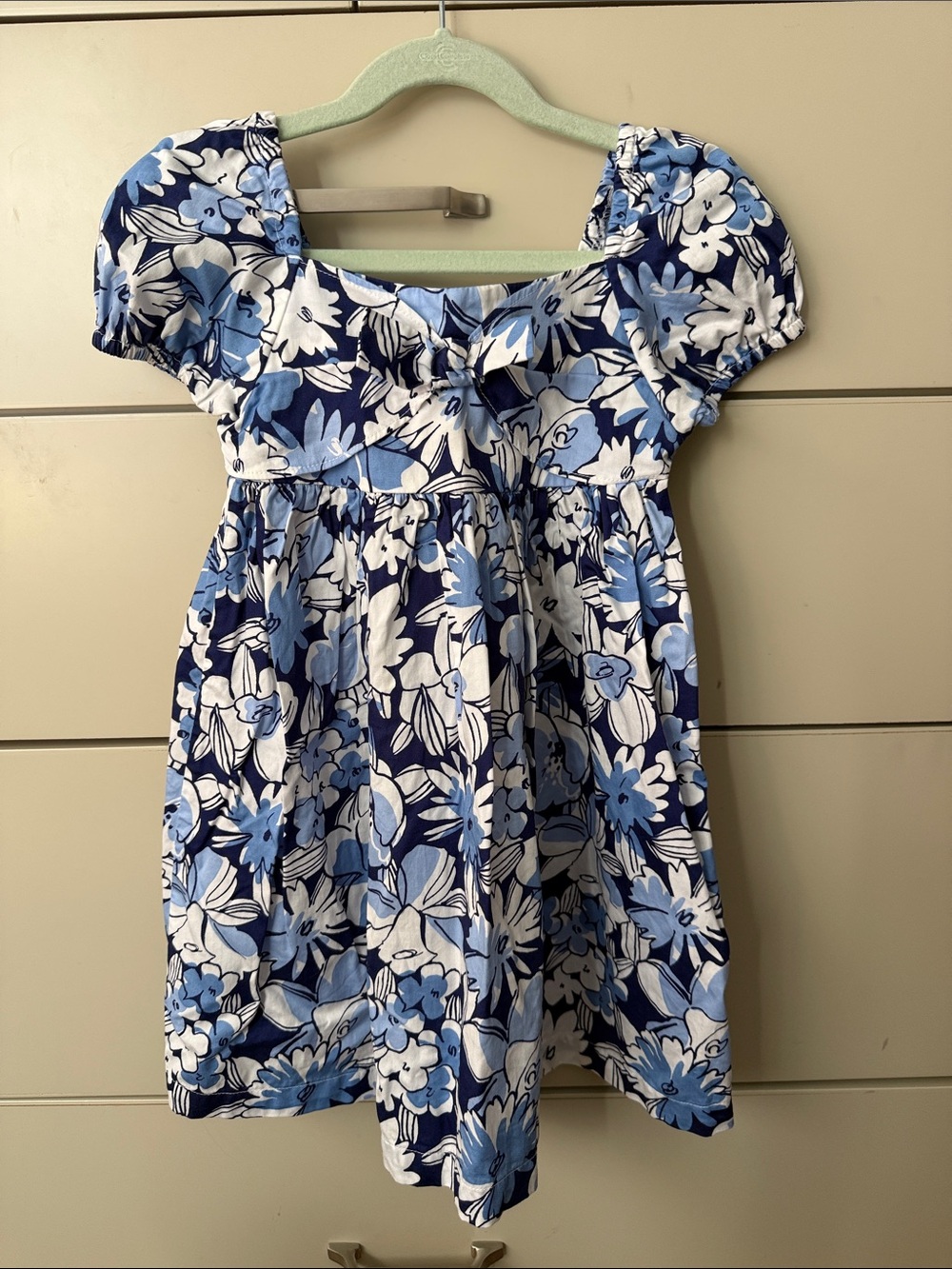 Mayoral Blue and White Floral Dress Size 5